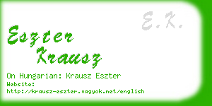 eszter krausz business card